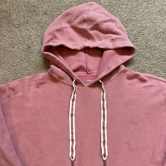 Aerie Cropped Hoodie | Women's Pink Sweatshirt | Size: Small - Picture 2 of 5